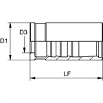 FERRULE 1 BRIN PILOT 100R16 / 100R17 (NON-SKIVE) 1 / 4"