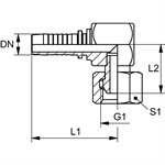 RACCORD 90° COMPACT FEM BSPP CÔNE 60° 1 / 8" X 3 / 16"