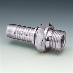 SWAGE FITTING MALE BSPP FLAT (HIAB) 1 / 8" X 3 / 16"