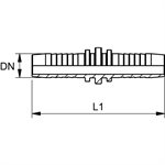 SWAGE FITTING UNION TO HOSE 3 / 16"