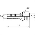 SWAGE FITTING FEM WEO 10MM X 1 / 4"