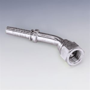 SWAGE FITTING 45° FEM JIC 45° FLARE 3 / 8" X 3 / 8"