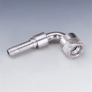 SWAGE FITTING 90° FEM JIC 45° FLARE 3 / 8" X 3 / 8"