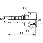 RACCORD FEM MÉTRIQUE 20S X 1 / 2"