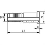 SWAGE FITTING CODE 61 1 / 2" X 1 / 2"