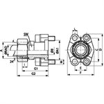 ADAPT. CODE 61 1 / 2" X MALE METRIC 16S