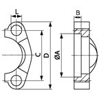 ADAPT. DEMI-BRIDE CATERPILLAR 3 / 4" 6000 PSI