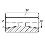 ADAPT. FEM NPT 1 / 8" X FEM NPT 1 / 8"