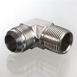 ADAPT. 90° MÂLE JIC 3 / 8" X MÂLE NPT 3 / 8"